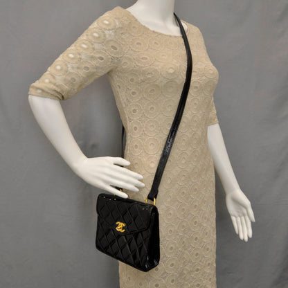 Chanel Patent Flap Bag Black 2 of 12