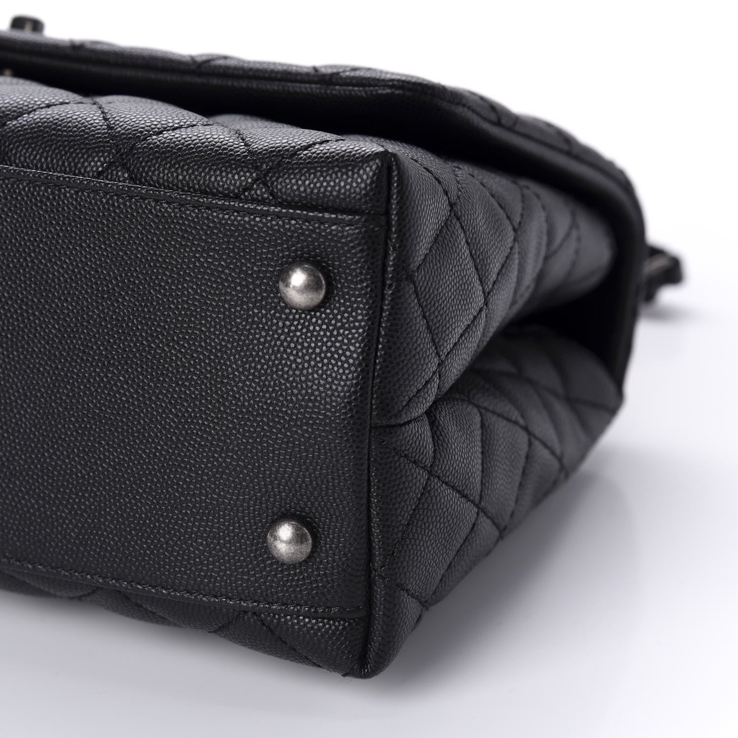 Chanel Caviar Lizard Quilted Small Coco Handle Flap Black 7 of 11