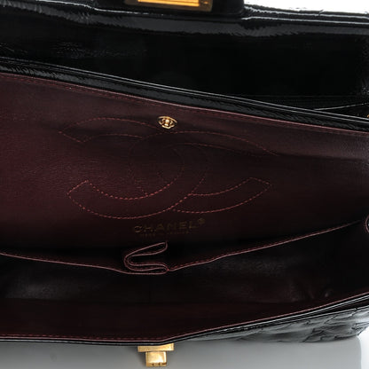 Chanel Crackled Patent Calfskin Puzzle 2.55 Reissue 226 Flap Black 5 of 7