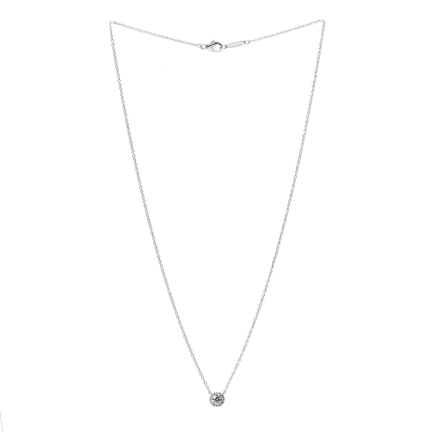 Platinum Diamond Small Soleste Pendant Necklace