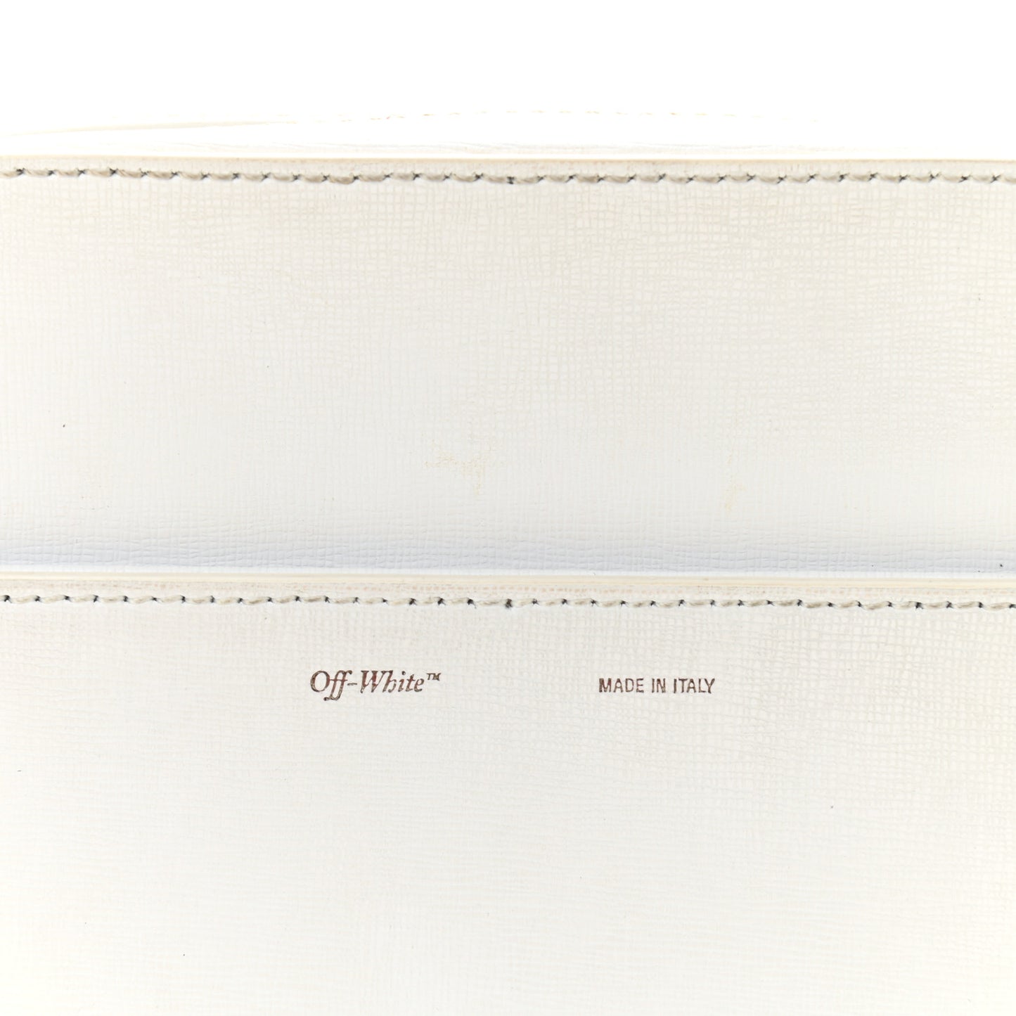 Saffiano Striped Diag Camera Bag Black White