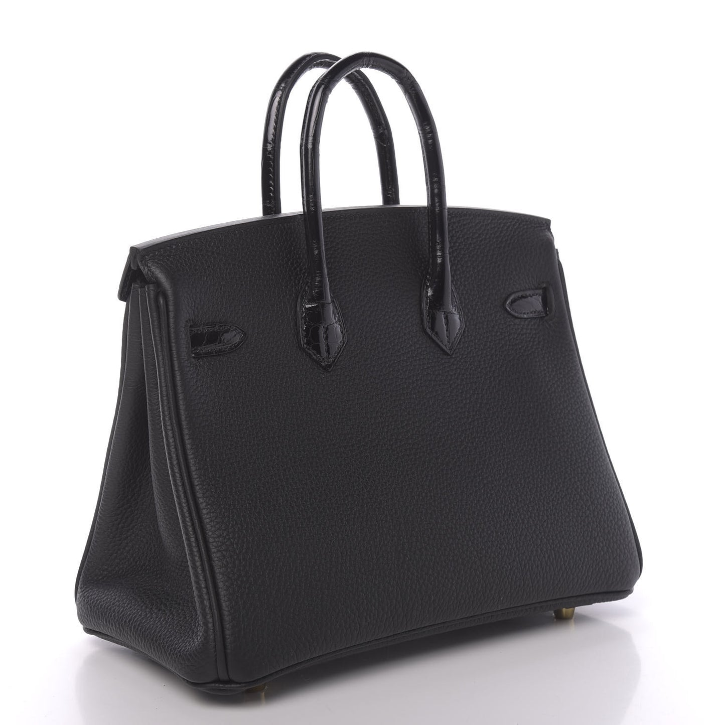 Togo Shiny Niloticus Crocodile Birkin Touch 25 Black