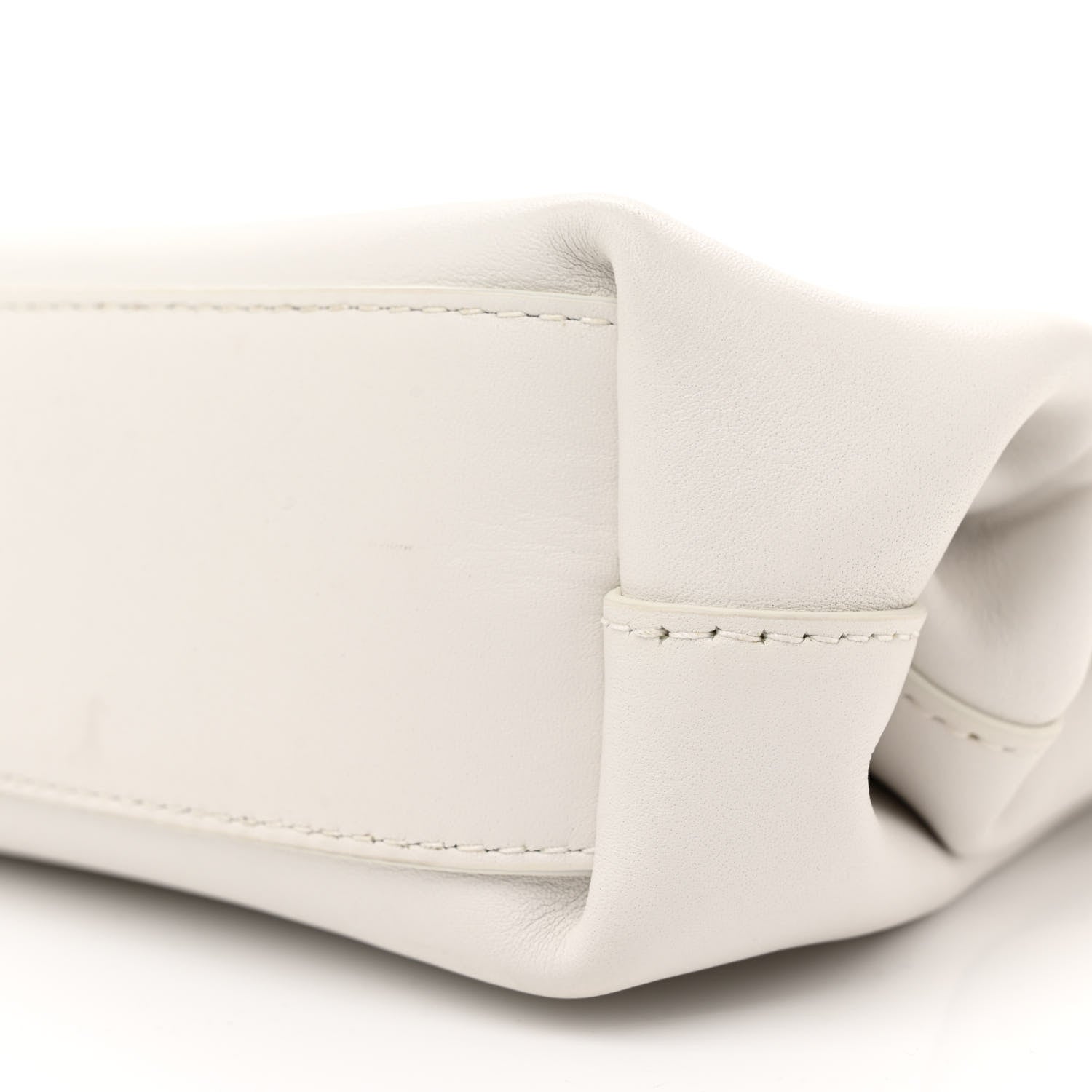 Bottega Veneta Calfskin Small The Point Triangle Bag Chalk 9 of 15