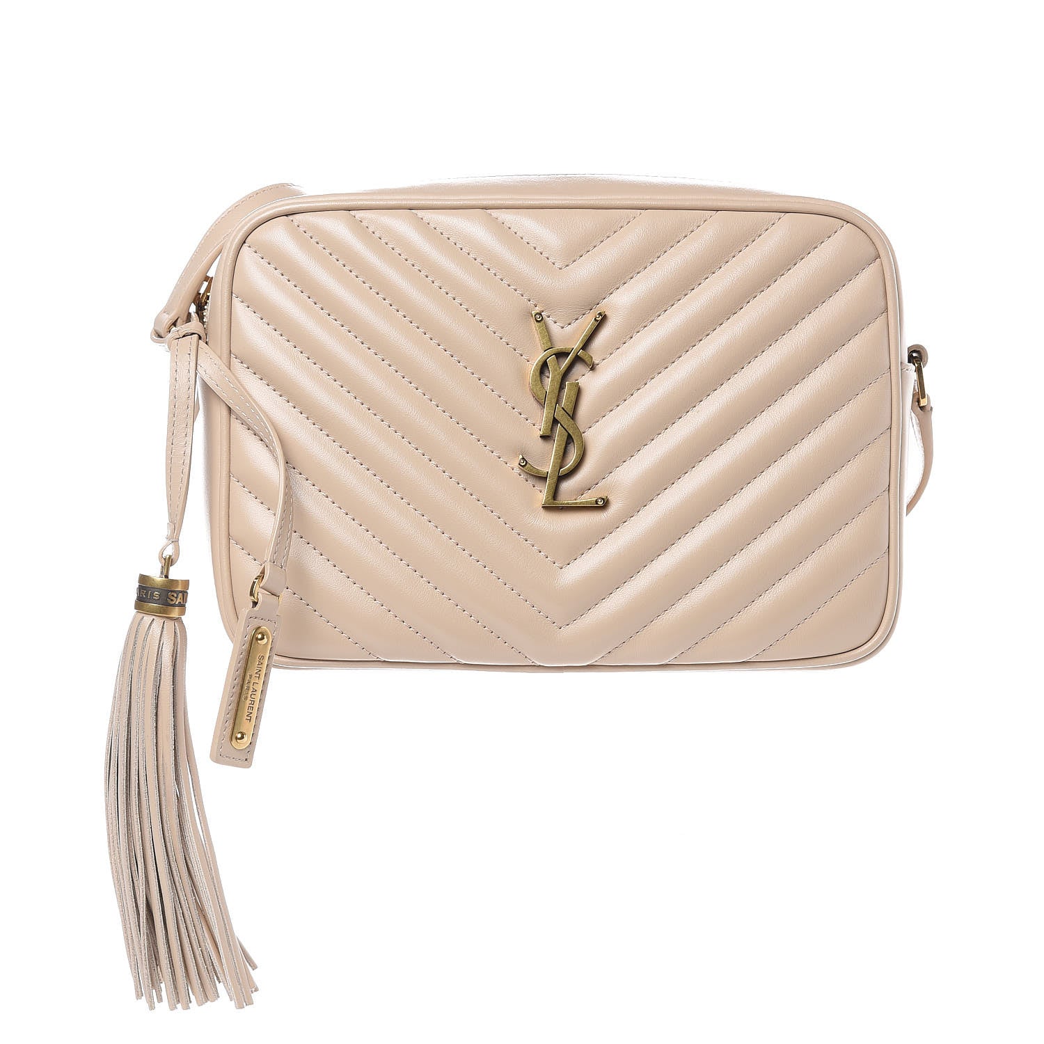 Saint Laurent Calfskin Matelasse Monogram Lou Camera Bag Nude Powder 1 of 9