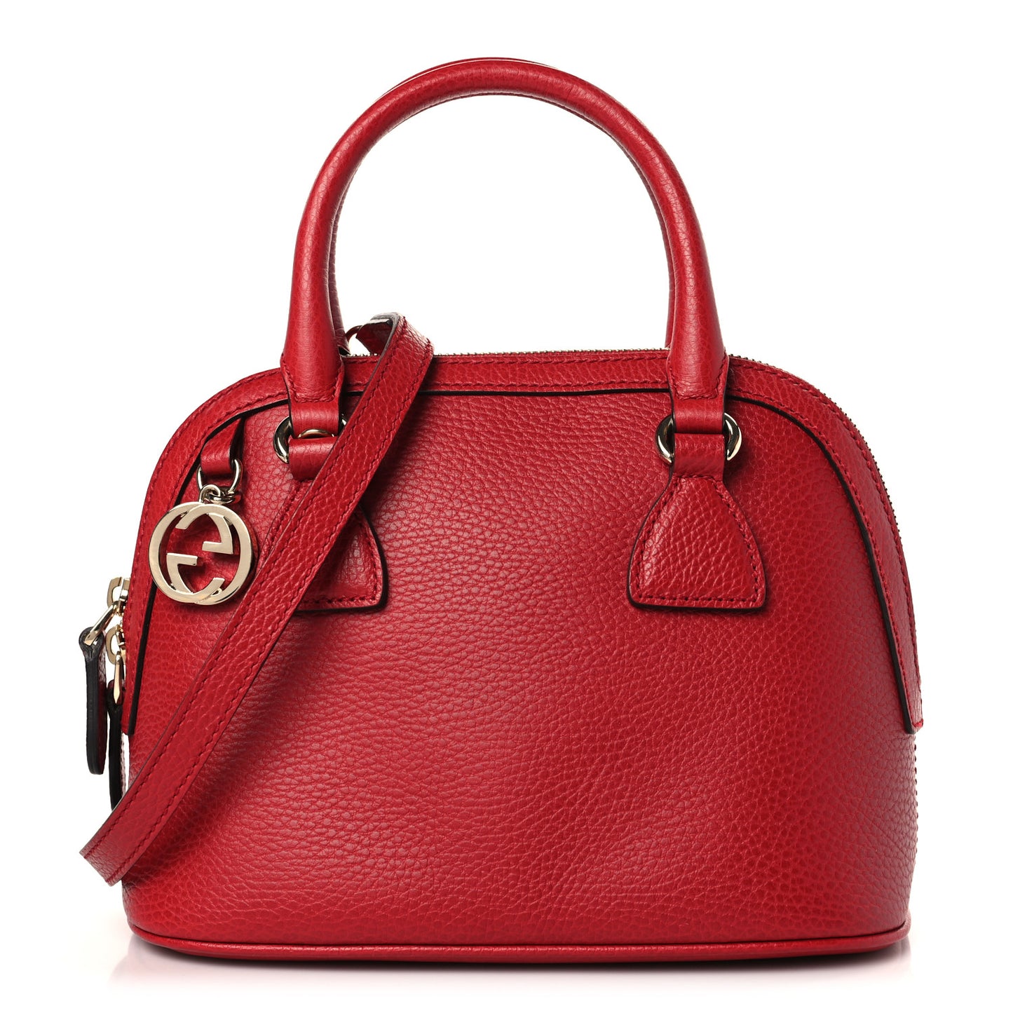 Dollar Calfskin Small GG Charm Dome Bag Red