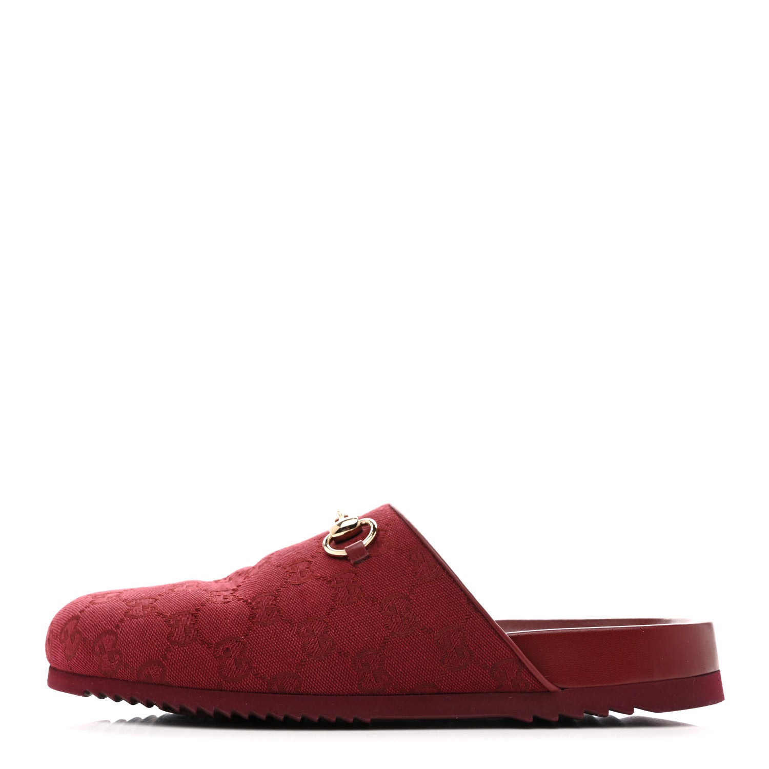 Gucci GG Supreme Monogram Womens Horsebit Slippers 41 Rosso Ancora 1 of 10