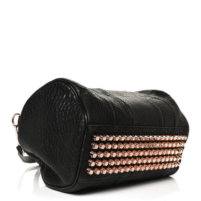 Alexander Wang Pebbled Lambskin Rocco Black Rose Gold Hardware 4 of 16