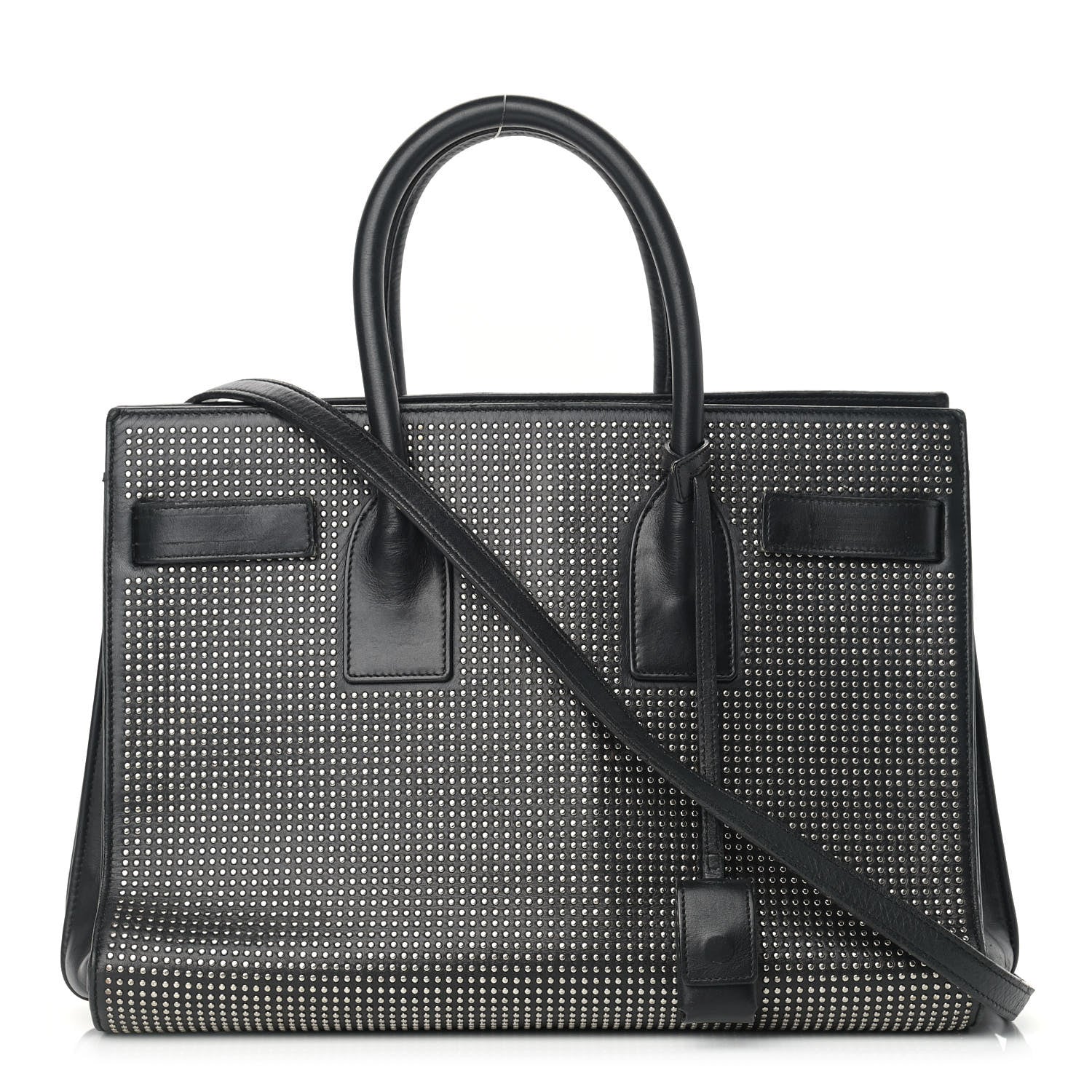 Saint Laurent Calfskin Studded Small Sac De Jour Black 1 of 19