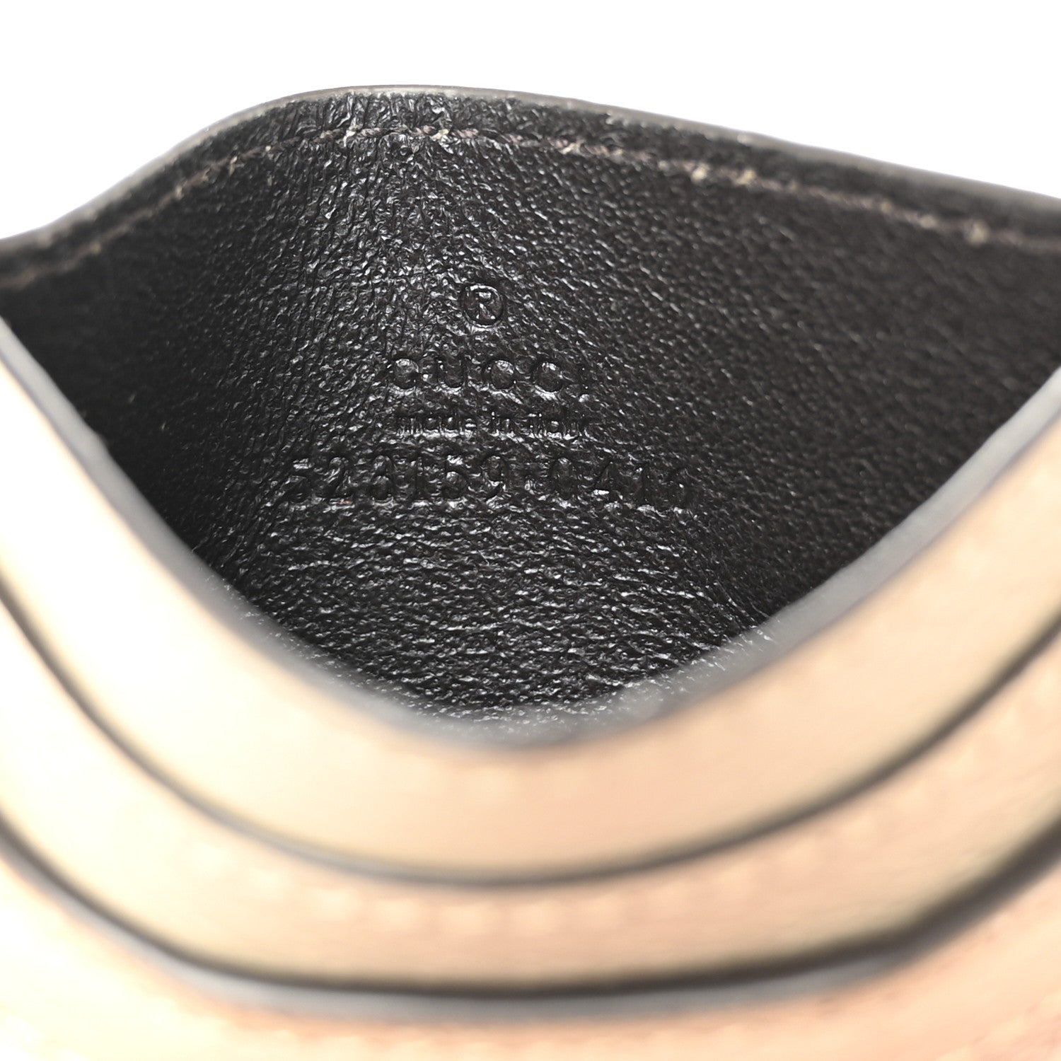 Gucci Dollar Calfskin GG Supreme Monogram GG Marmont Card Case Beige Mystic White Oatmeal 6 of 7