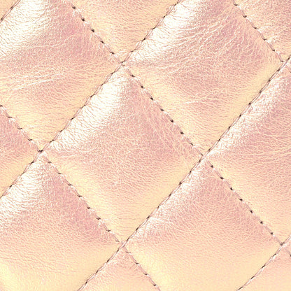 Chanel Iridescent Calfskin Quilted Small Cosmetic Case Pink 8 of 9
