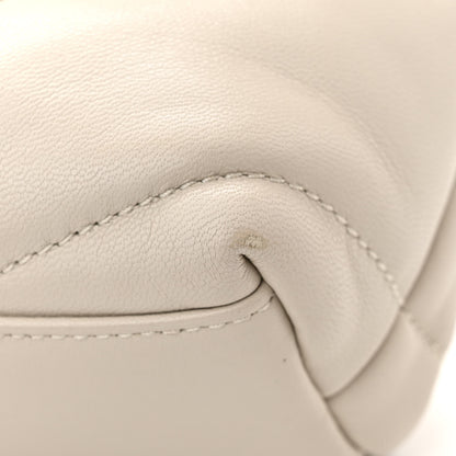 Saint Laurent Lambskin Quilted Toy Loulou Puffer Monogram Chain Satchel Blanc Vintage 11 of 12