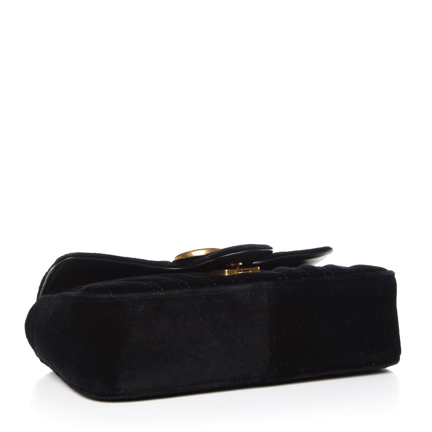 Velvet Matelasse Mini GG Marmont Shoulder Bag Black
