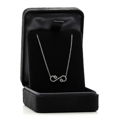 Tiffany Platinum Diamond Enchant Scroll Necklace 5 of 5