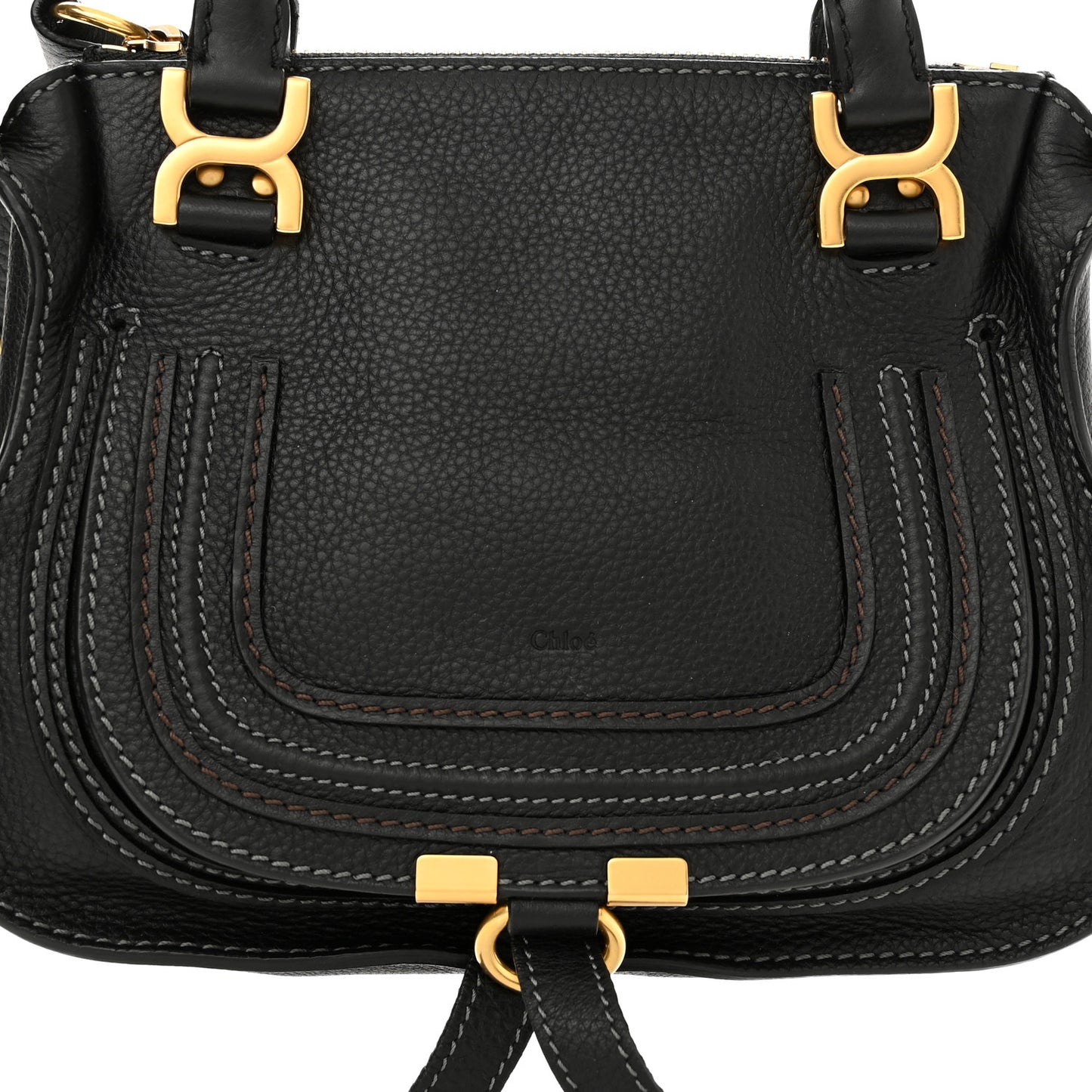 Calfskin Mini Marcie Satchel Black