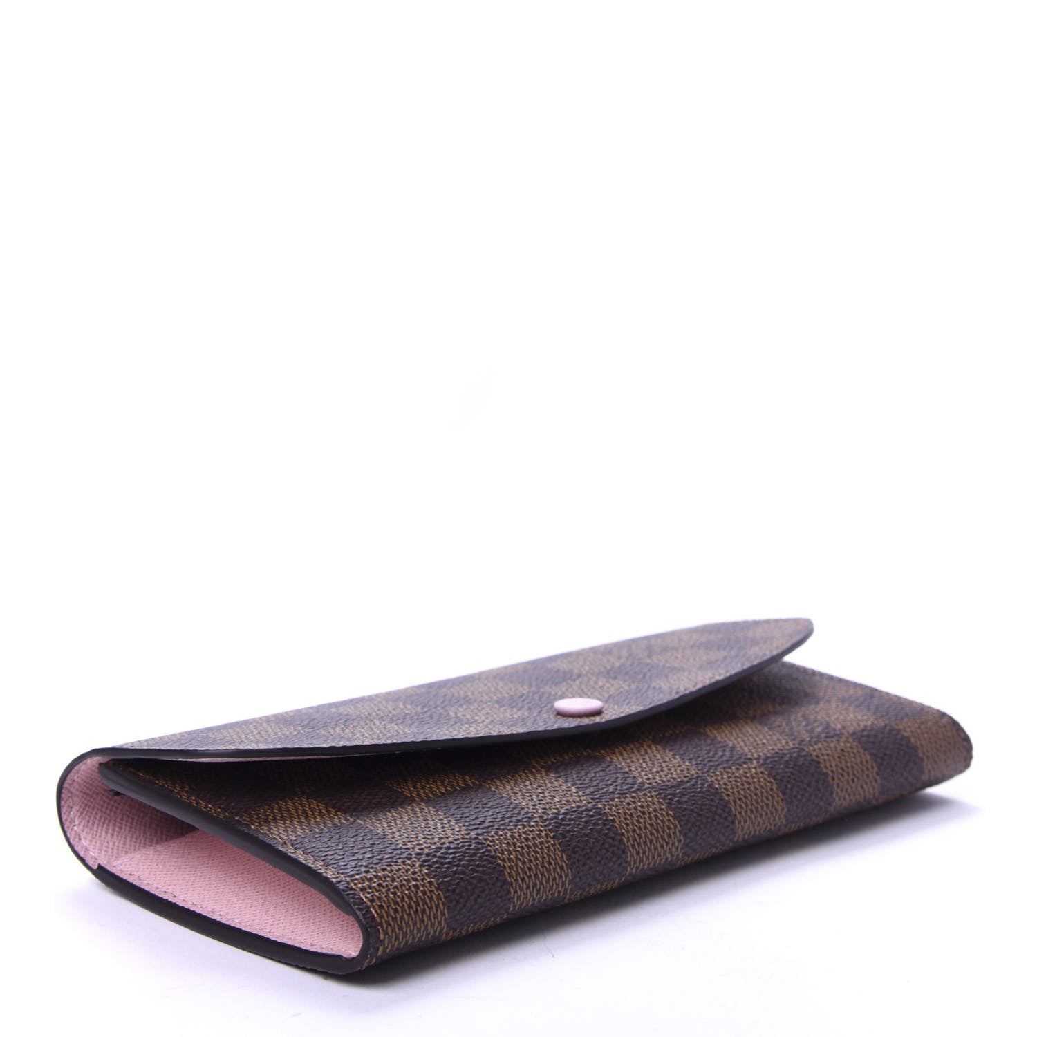 Louis Vuitton Damier Ebene Emilie Wallet Rose Ballerine 4 of 8