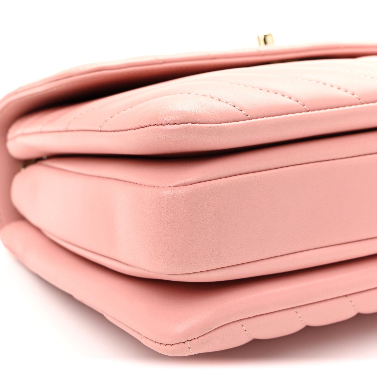 Chanel Lambskin Chevron Quilted Small Trendy CC Dual Handle Flap Bag Light Pink 9 of 11