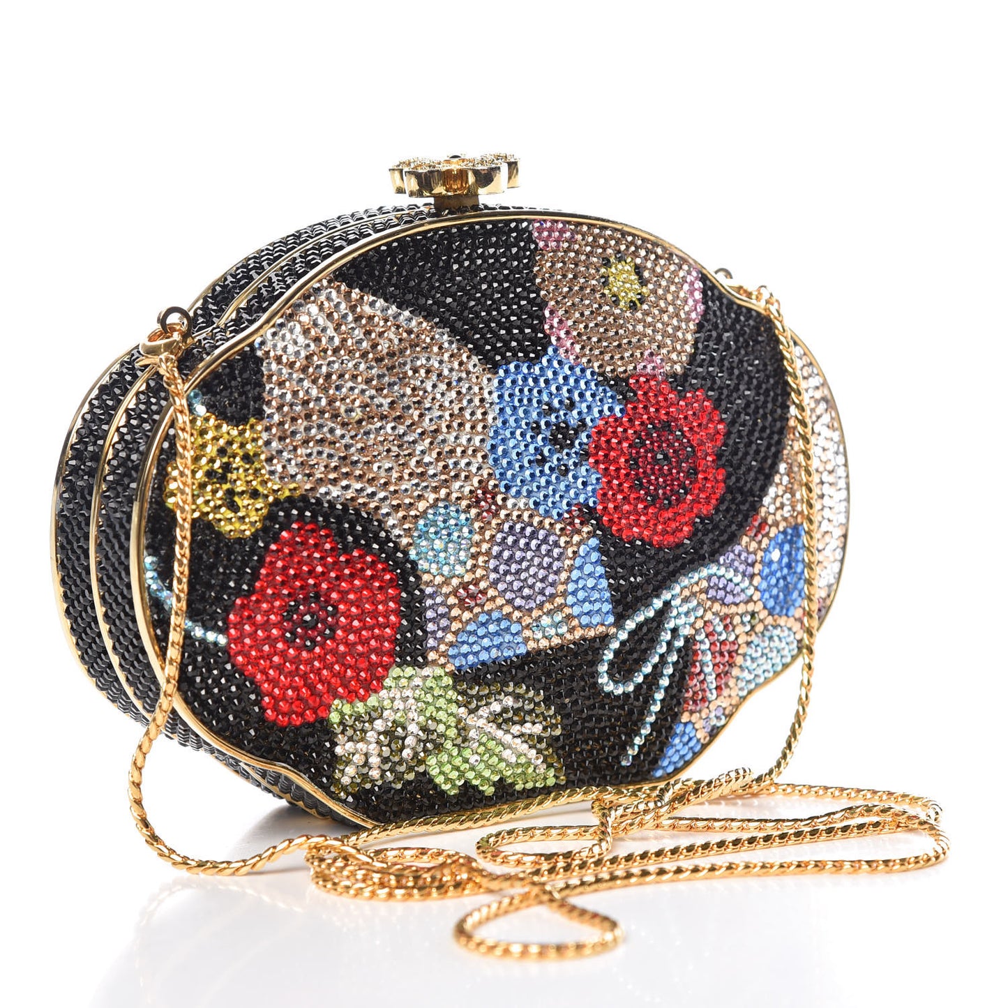 Swarovski Crystal Miniaudiere Clutch Multicolor