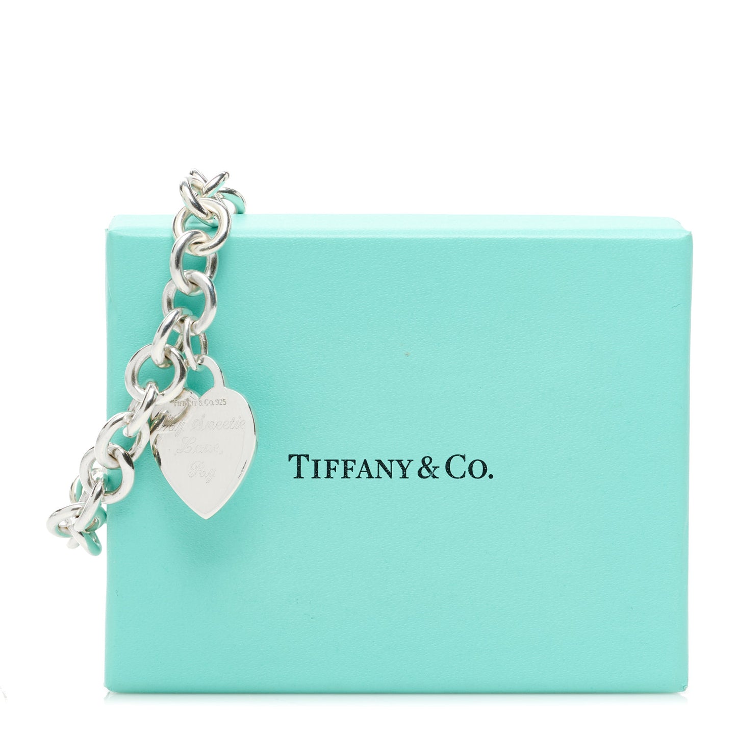 Sterling Silver Heart Tag Pendant Necklace