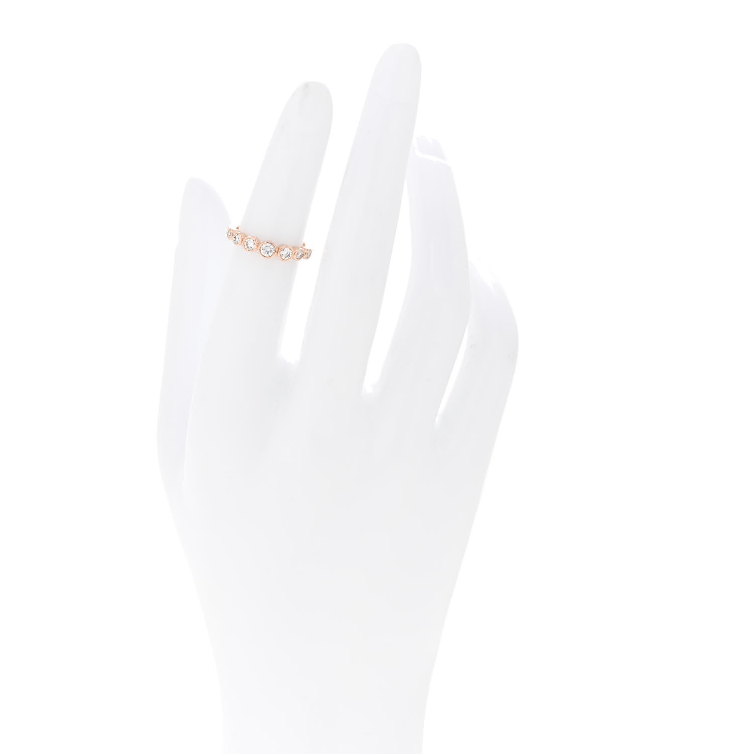 Tiffany 18K Rose Gold Diamond Jazz Graduated Band Ring 47 4 2 of 6