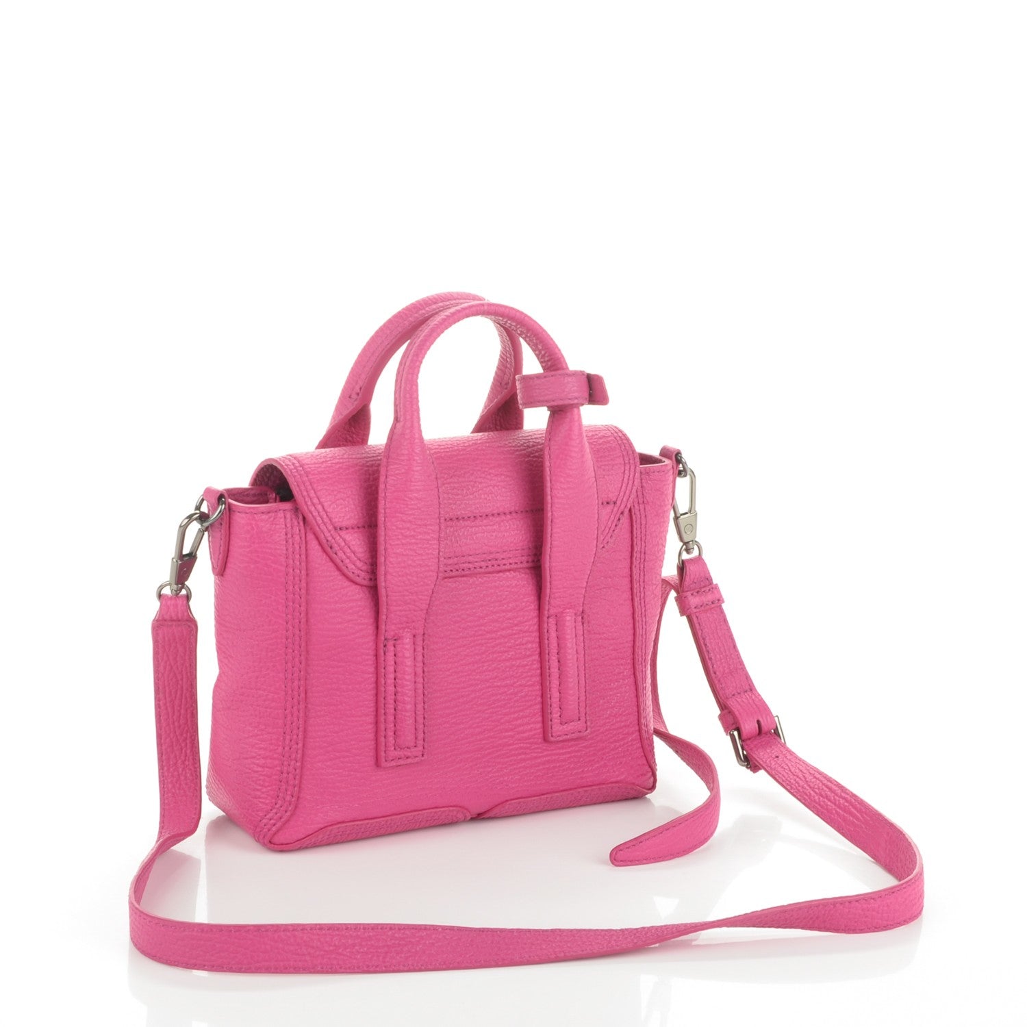 3.1 Phillip Lim 3.1 Textured Calfskin Mini Pashli Satchel Bright Fuchsia 3 of 7