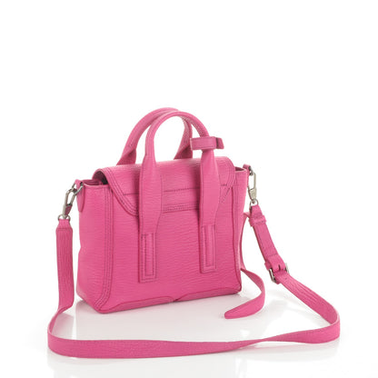 3.1 Phillip Lim 3.1 Textured Calfskin Mini Pashli Satchel Bright Fuchsia 3 of 7