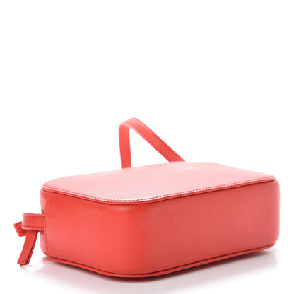 Balenciaga Smooth Calfskin Logo XS Everyday Camera Bag Vivid Red Black 4 of 10