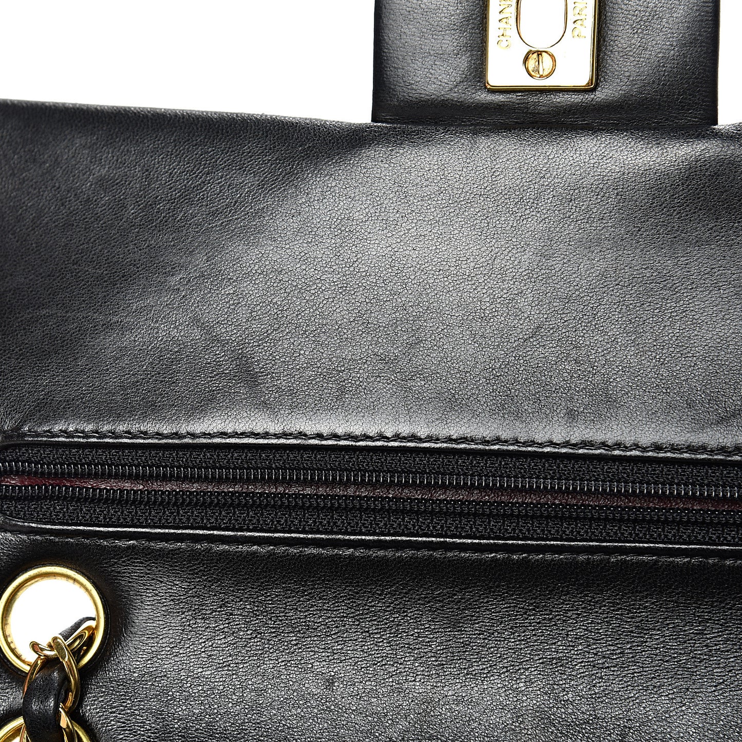 Lambskin Quilted Small Double Flap Black