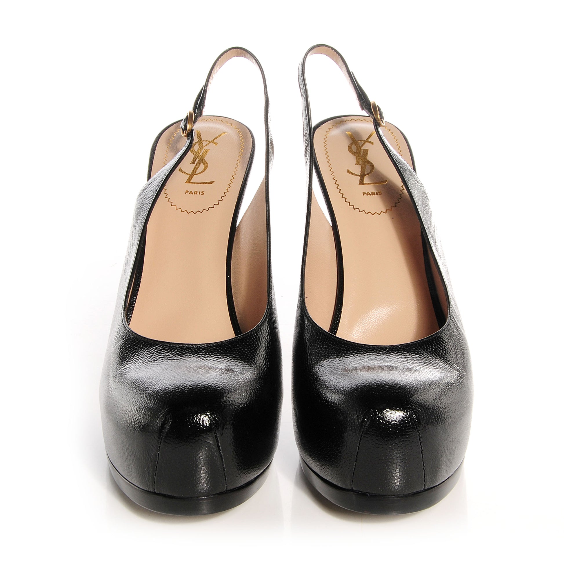 Saint Laurent Vernigolf Tribtoo 80 Slingback Pumps Nero Black 41 2 of 7