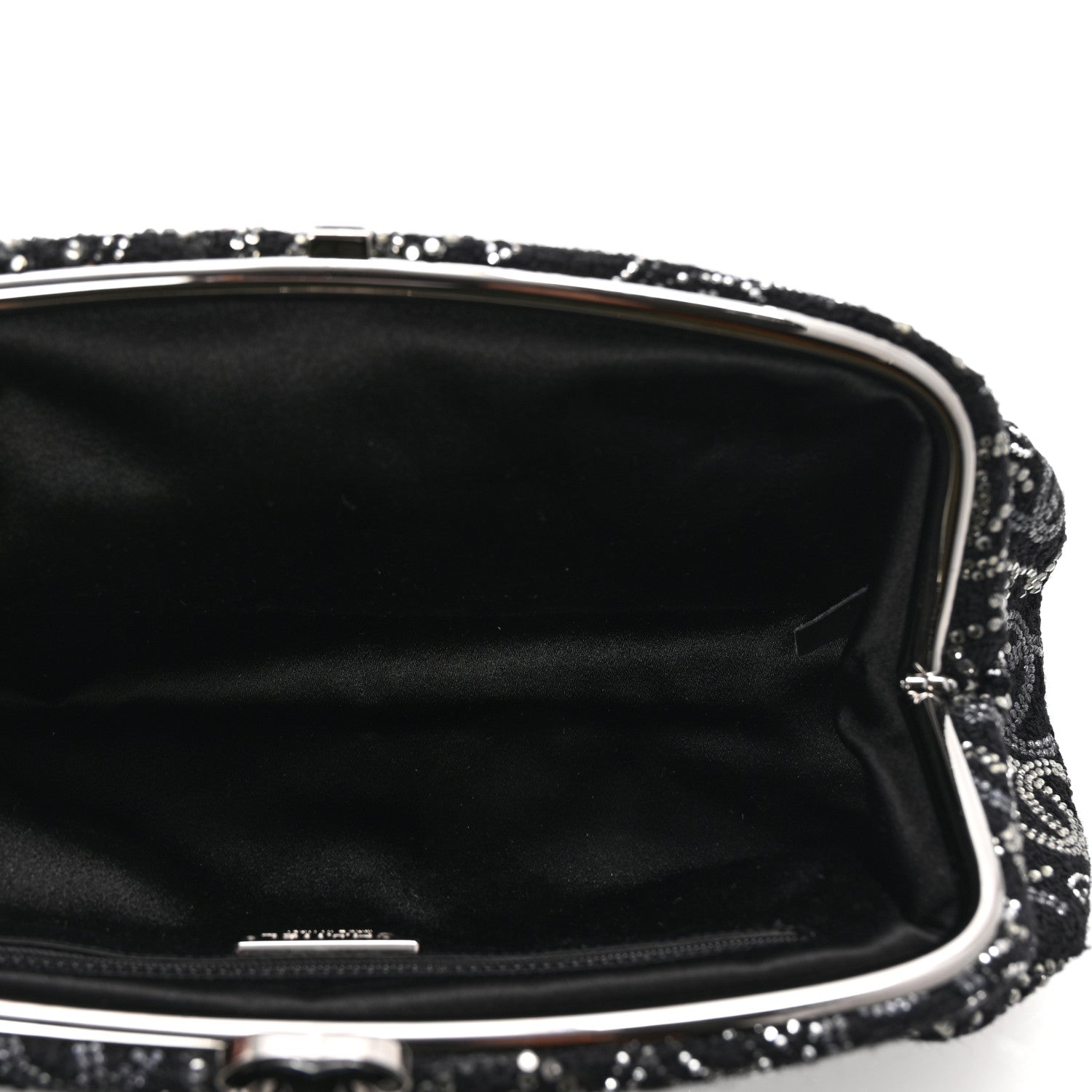 Chanel Tweed Strass Pudong Clutch Black 5 of 8