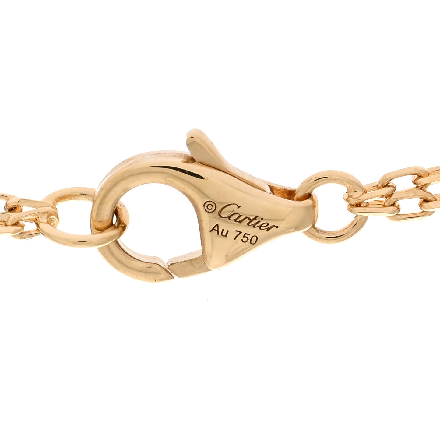 18K Yellow Gold 2 Diamond LOVE Necklace