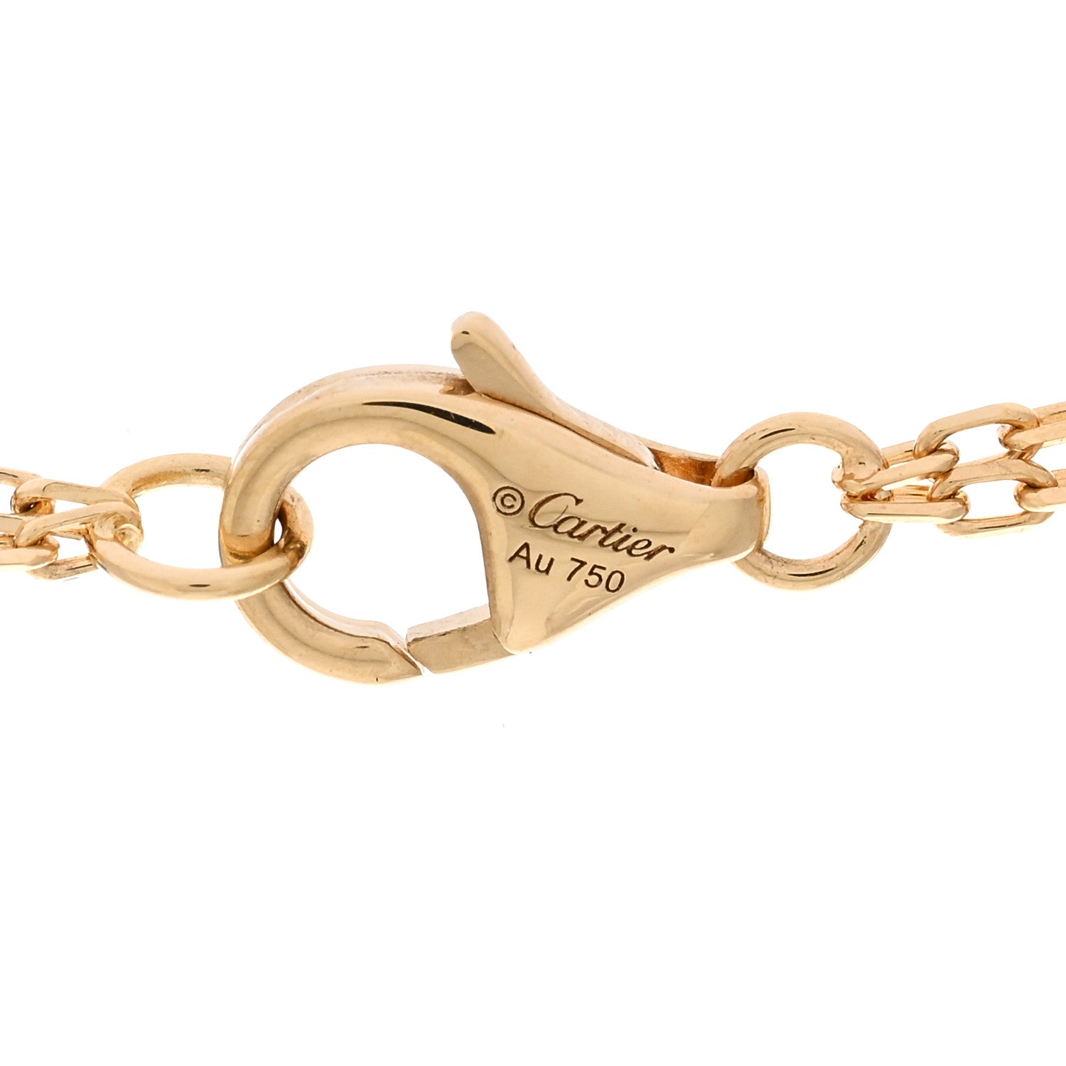 Cartier 18K Yellow Gold 2 Diamond LOVE Necklace 4 of 5
