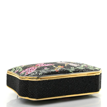 Judith Leiber Crystal Dragonfly Minaudiere Clutch Black Gold Multicolor 4 of 6