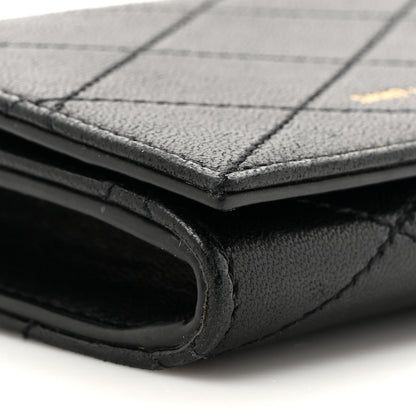 Saint Laurent Lambskin Quilted Monogram Baby Crossbody Bag Black 9 of 14