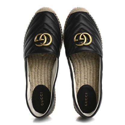 Gucci Nappa Matelasse GG Marmont Espadrilles 37.5 Black 2 of 11