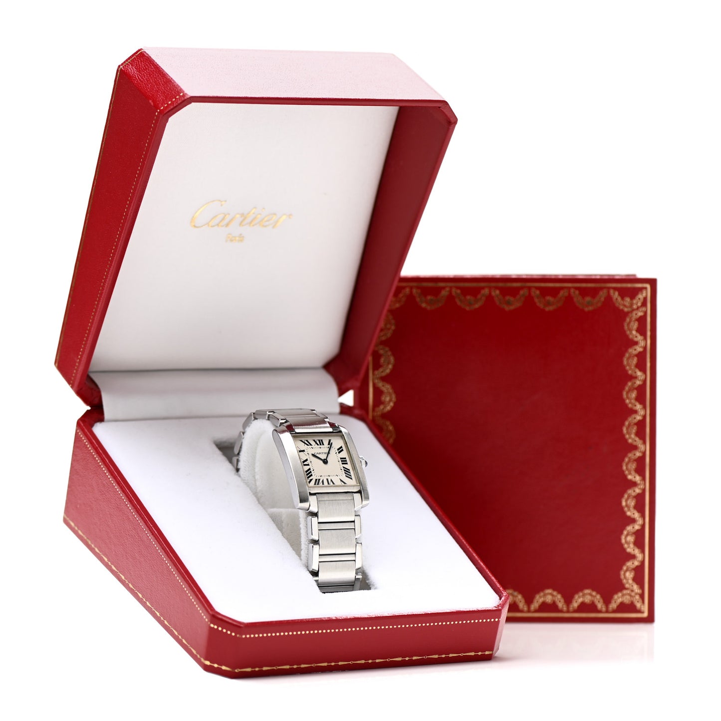 Stainless Steel 25mm Tank Francaise Quartz Watch