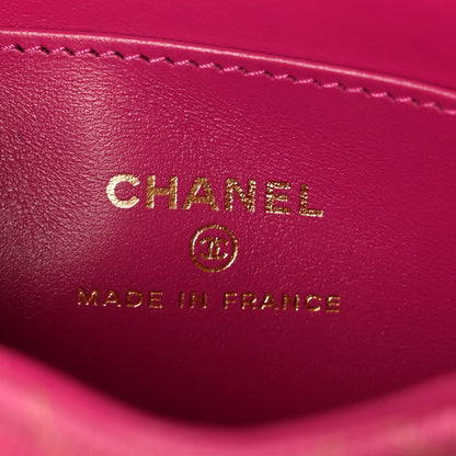 Chanel Denim Quilted Mini Nano Kelly Shopper Fuchsia 5 of 10