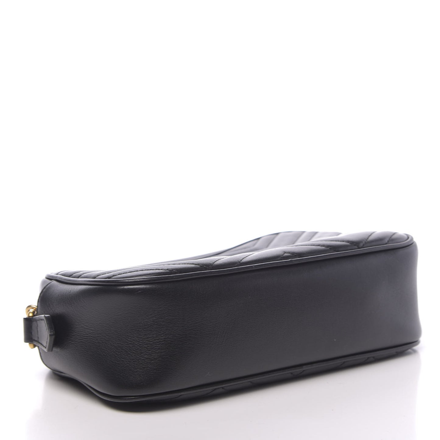 Calfskin Matelasse Small GG Marmont Chain Shoulder Bag Black