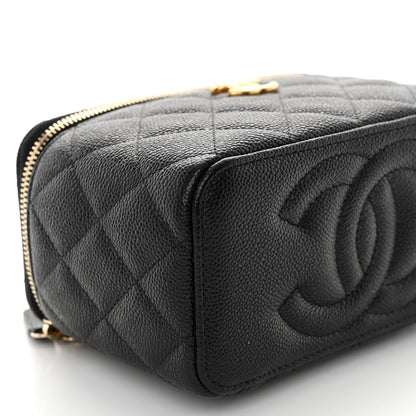 Chanel Caviar Quilted Sweetheart Vanity Case Black 9 of 11