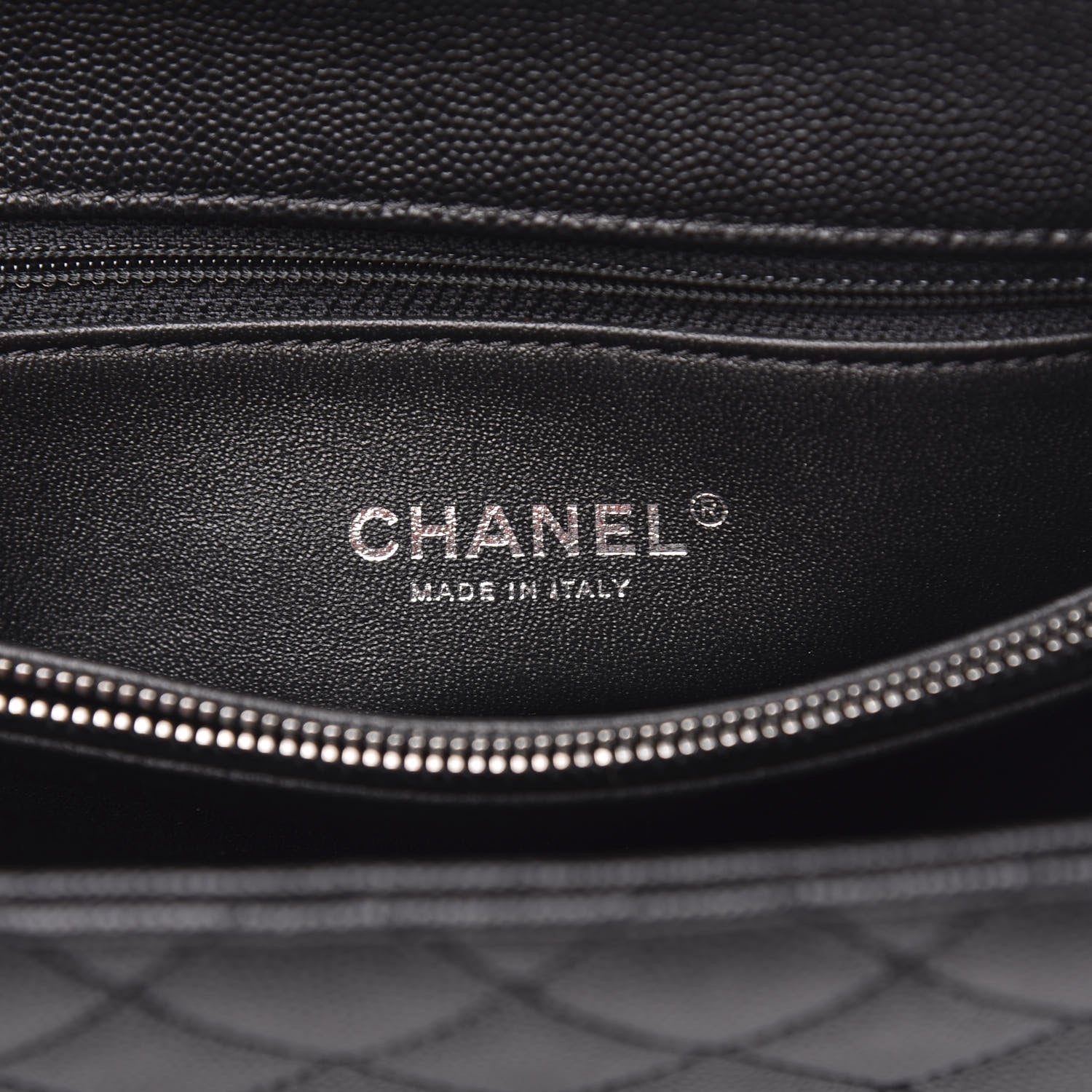 Chanel Caviar Lizard Quilted Large Coco Handle Flap Black 6 of 11