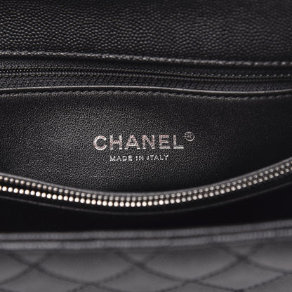 Chanel Caviar Lizard Quilted Large Coco Handle Flap Black 6 of 11