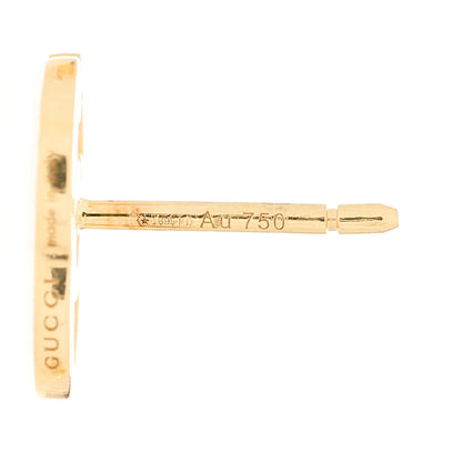Gucci 18K Yellow Gold Running G Stud Earrings 4 of 5