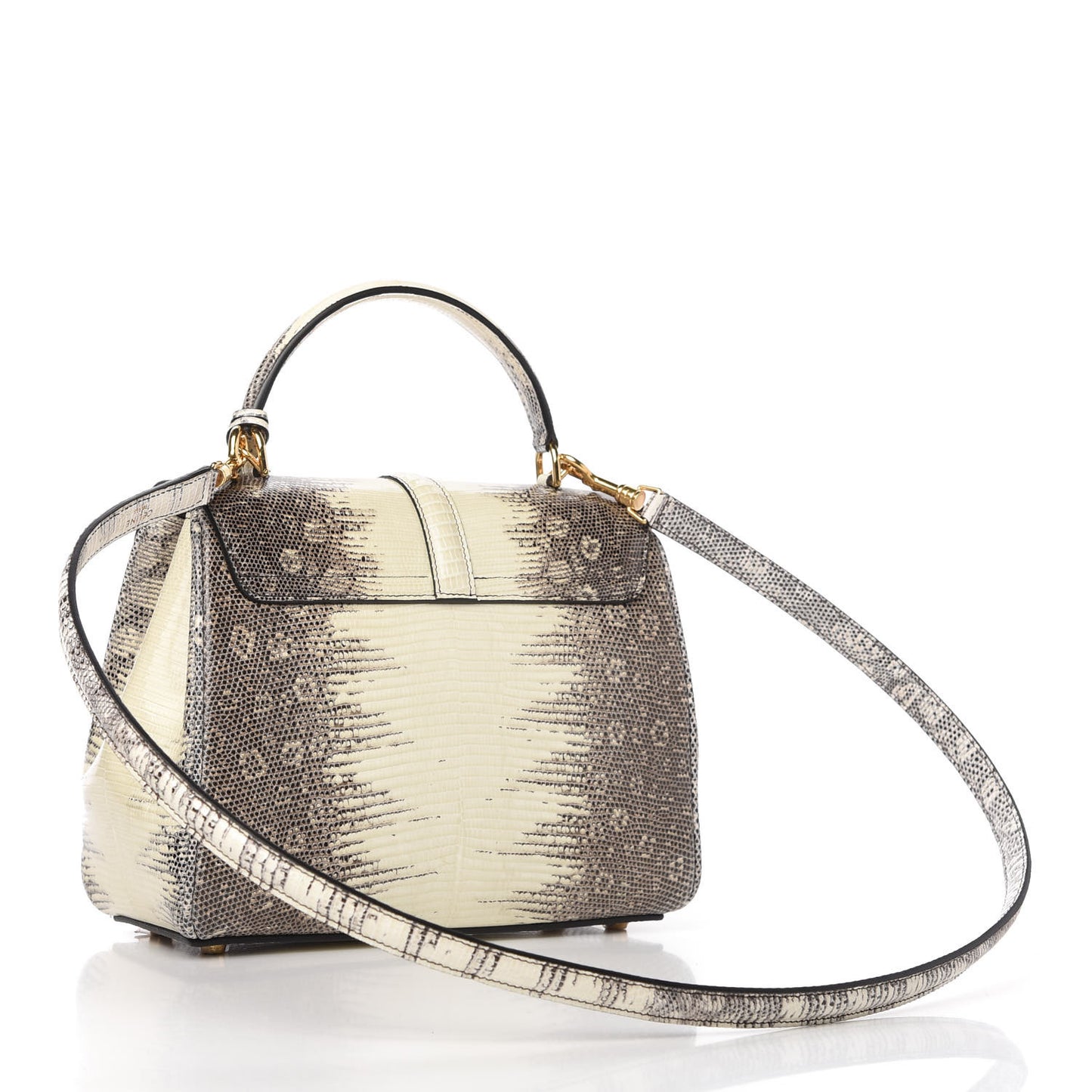 Lizard Small 16 Top Handle Bag Natural