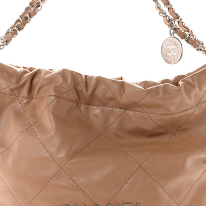 Chanel Shiny Calfskin Quilted Small Chanel 22 Beige 8 of 11