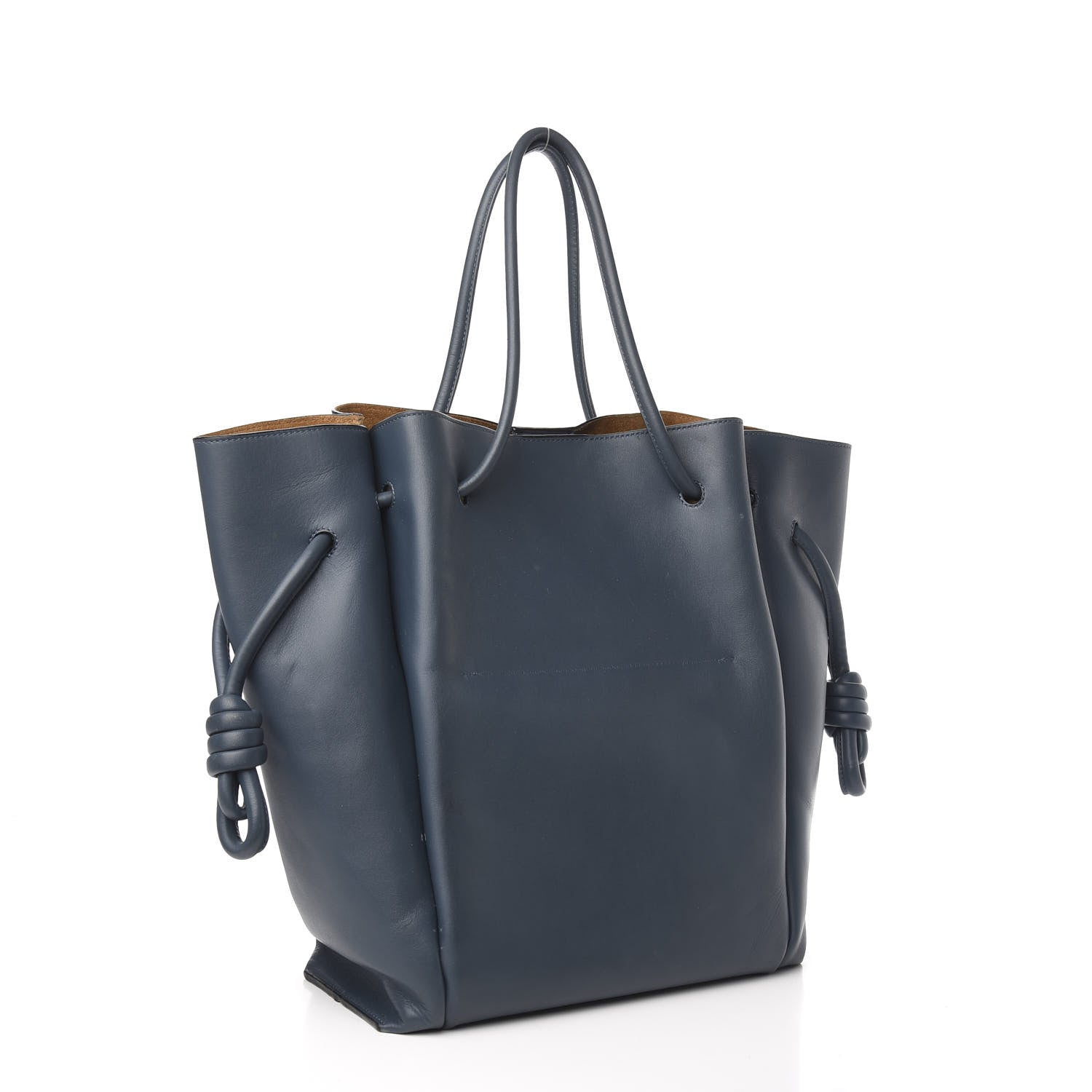 Loewe Calfskin Small Flamenco Knot Bag Indigo Tan 2 of 17