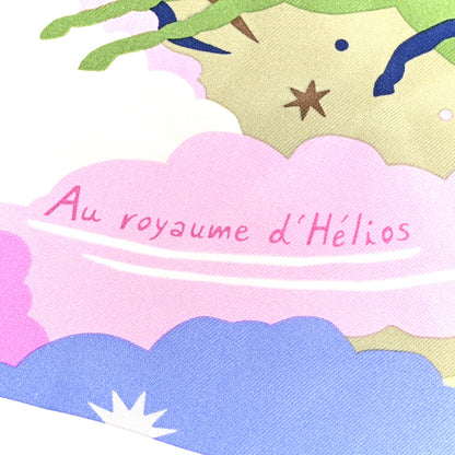 Hermes Silk Au Royaume d'Helios Scarf 70 Vert Amande Parme Ocre 5 of 5