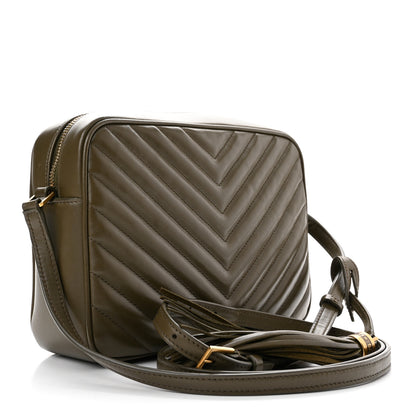 Saint Laurent Calfskin Matelasse Monogram Lou Camera Bag Military Olive 3 of 11