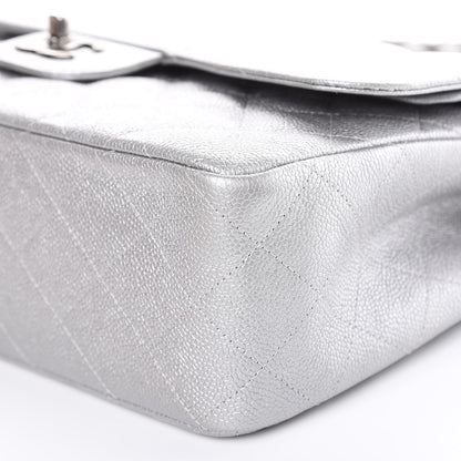 Chanel Metallic Caviar Quilted Jumbo Double Flap Silver 10 of 11