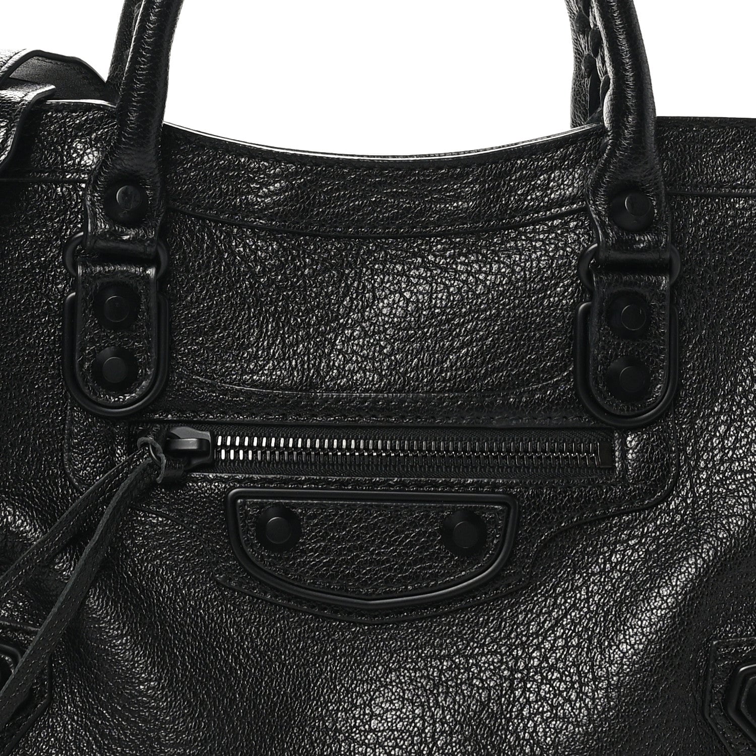 Balenciaga Chevre Black Metallic Edge Hardware S City Black 7 of 9