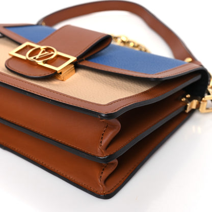 Louis Vuitton Taurillon Dauphine MM Blue Beige 8 of 8