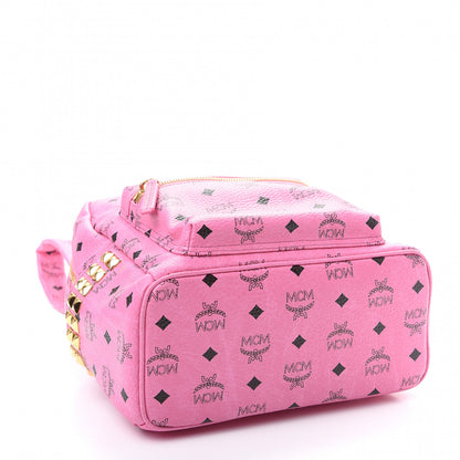 MCM Visetos Small Side Stud Stark Backpack Pink 3 of 9